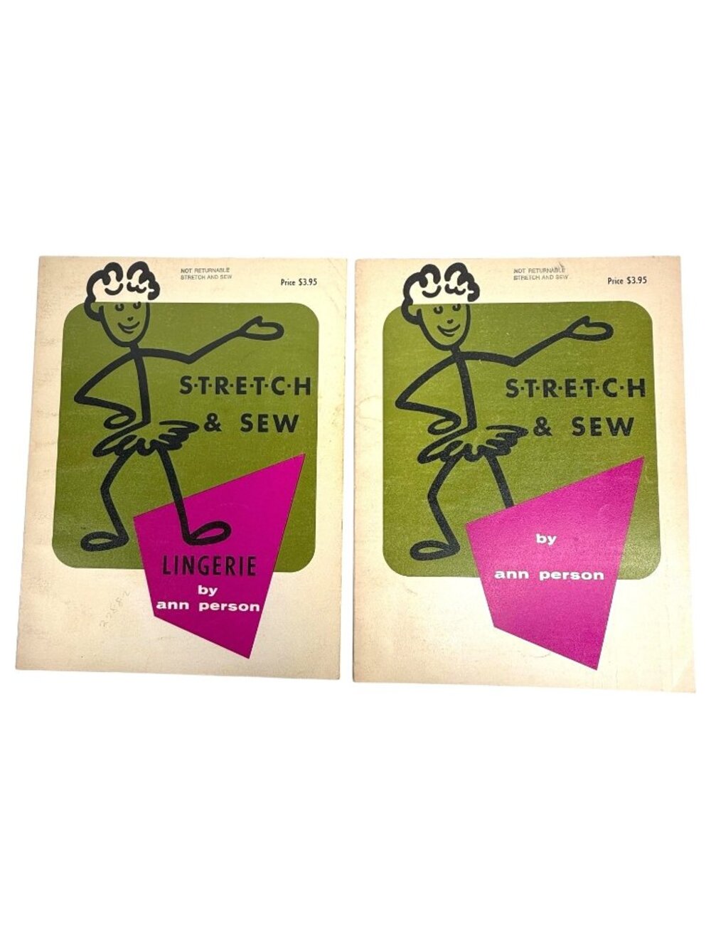 2 Vintage Stretch & Sew Instruction Books Sewing Lingerie &‎ Knit By Ann Person